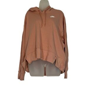 Nike Coral Pink Hoodie Sweatshirt Cropped Athletic 1X